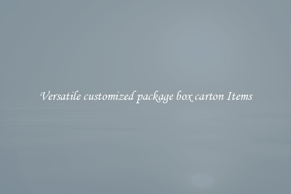 Versatile customized package box carton Items