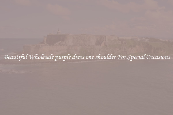 Beautiful Wholesale purple dress one shoulder For Special Occasions