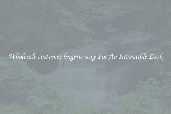 Wholesale costumes lingerie sexy For An Irresistible Look
