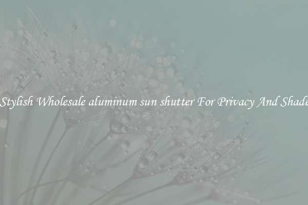 Stylish Wholesale aluminum sun shutter For Privacy And Shade