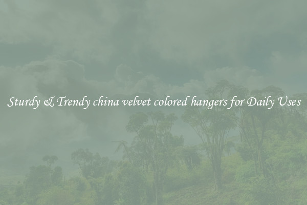 Sturdy & Trendy china velvet colored hangers for Daily Uses