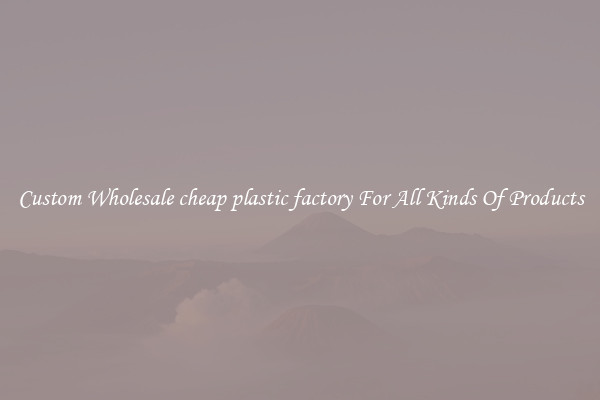 Custom Wholesale cheap plastic factory For All Kinds Of Products