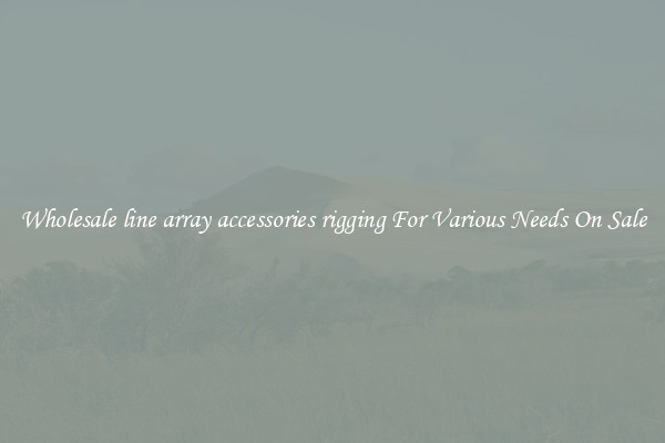 Wholesale line array accessories rigging For Various Needs On Sale