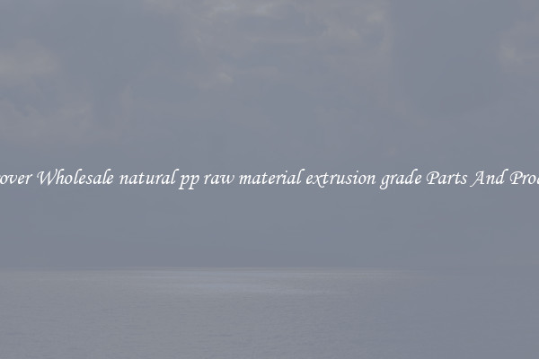 Discover Wholesale natural pp raw material extrusion grade Parts And Products