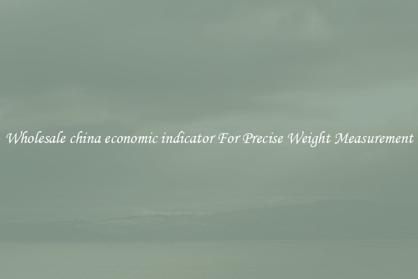 Wholesale china economic indicator For Precise Weight Measurement