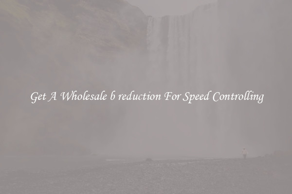 Get A Wholesale b reduction For Speed Controlling
