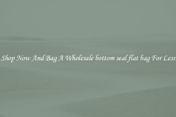 Shop Now And Bag A Wholesale bottom seal flat bag For Less