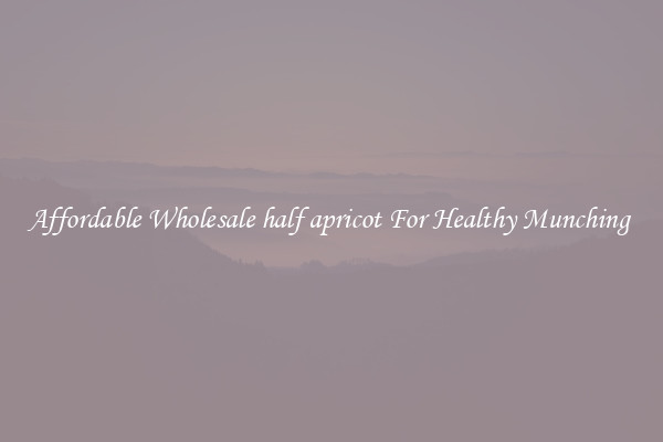 Affordable Wholesale half apricot For Healthy Munching 