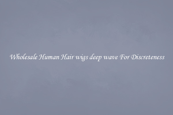 Wholesale Human Hair wigs deep wave For Discreteness